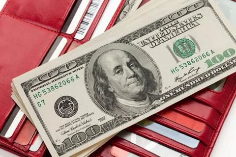 Red Wallet 스톡 사진