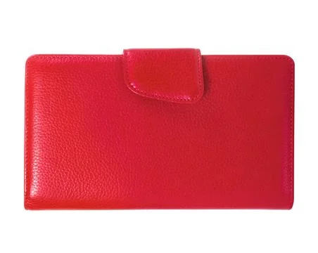 Red wallet on white Stock Photos