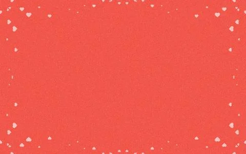 Red wallpaper graphic with a border of small hearts Stock Illustration