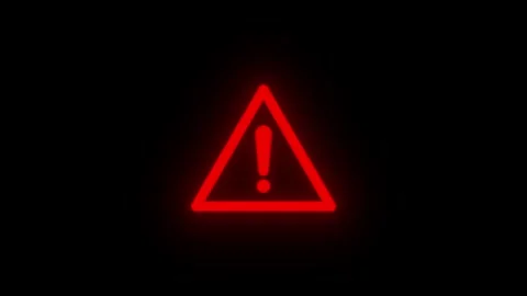 Red warning alert triangle animation with exclamation Stock Footage 330524978