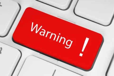 Red warning button Stock Photos