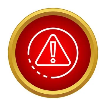 Red warning circle displaying an exclamation mark イラスト素材