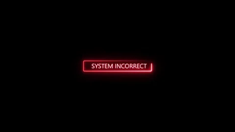 Red warning danger with exclamation mark and system incorrect error message.. Stock Footage 332724651