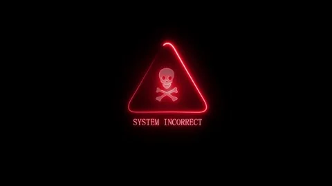 Red warning danger with exclamation mark and system incorrect error message.. Stock Footage 332724659