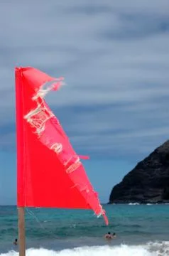 Red warning flag Фото