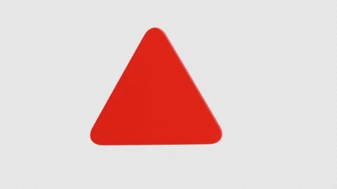 Red Warning Sign 3D Animation Stock Footage 316132755
