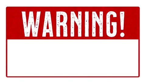 Red Warning Sign Background With Blank Space Animation Video stock 130652099