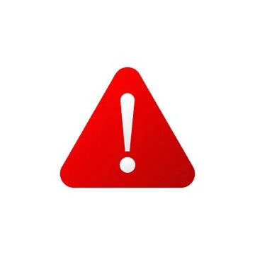 Red warning sign vector. Stock Illustration