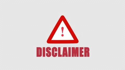 Red warning triangle and disclaimer text animation on transparent background 動画素材 338082555