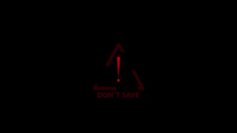 Red Warning Triangle Exclamation Mark Don't Save Text Minimalist Abstract G.. Stock Footage 340123645