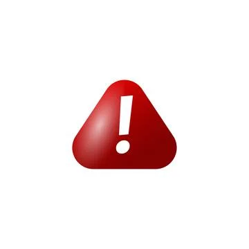 Red Warning Triangle Icon with Exclamation Mark for Alert and Caution Sign Stock Illustration