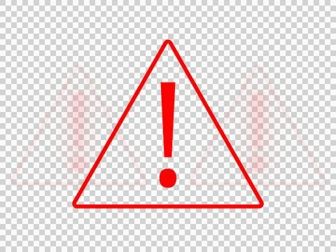 Red warning triangle sign Stock Photos