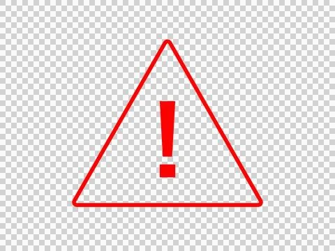 Red warning triangle sign Stock Photos
