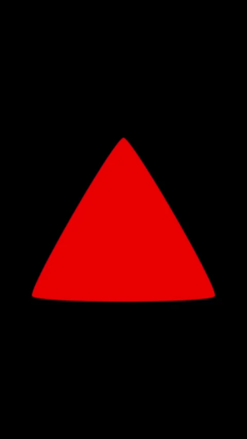 Red Warning Triangle with White Exclamation Mark on Black Background alert .. 動画素材 337459661
