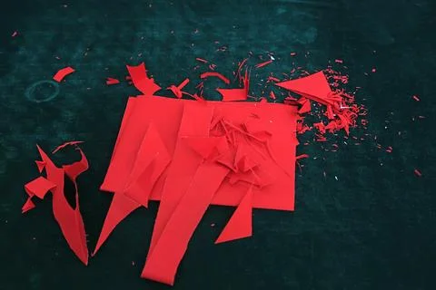 Red wastepaper Stock Photos