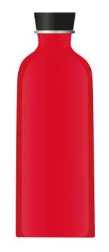 Red water bottle Stock Illustration