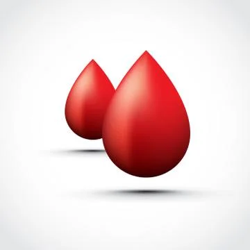 Red water droplets Stock Illustration
