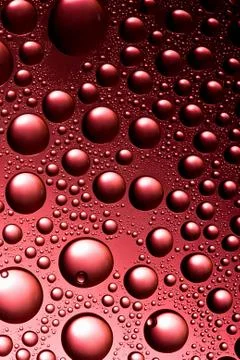 Red water drops Stock Photos