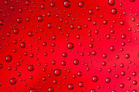 Red water drops Stock Photos