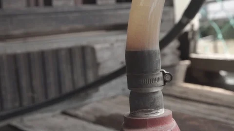 Red water pump for house usage Stock Footage 91954196
