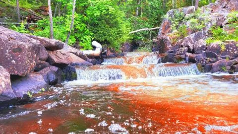Red water in the river Stock Photos