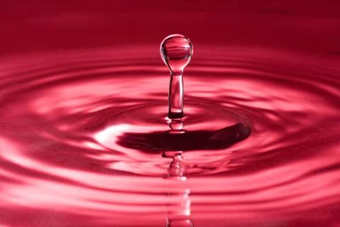 Red water splash Stock Photos