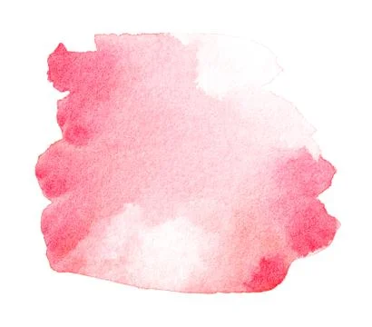 Red watercolor splash hand drawn Stock Illustration