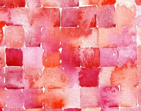 Red watercolor squares Stock Illustration