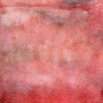 Red watercolor texture. Hand-drawn watercolor background Stock Illustration