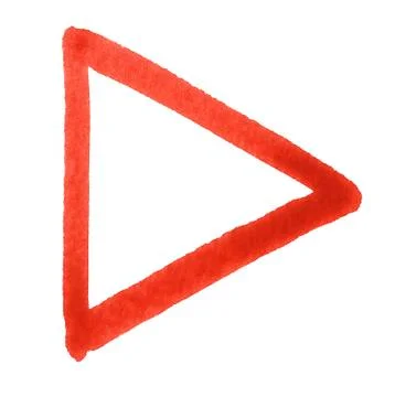 Red watercolour triangle Stock Photos