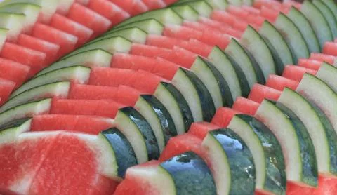 Red watermelon sliced Stock Photos