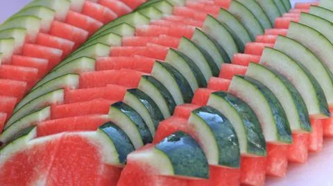 Red watermelon sliced Stock Photos