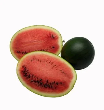 Red watermelon with white background. Stock Photos