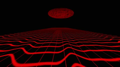 Red wave background,best animation in 4k. Stock Footage 202473198
