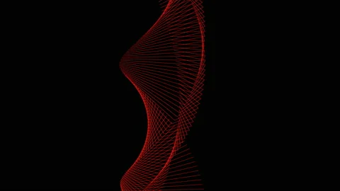 Red wave on black background,best animation in 4k. Stock Footage 201379282