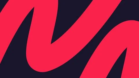 Red Wave Curve Elements on Black Background Stock Illustration