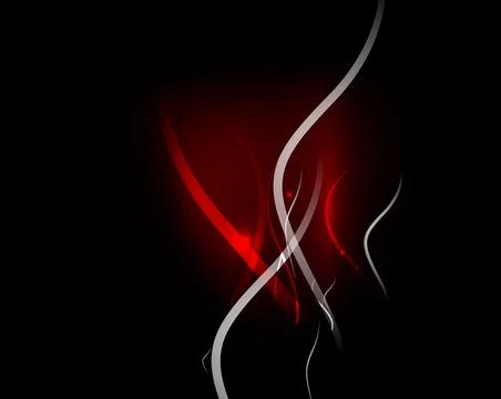 Red wave in dark space, dynamic energy background with copyspace Stock Illustration