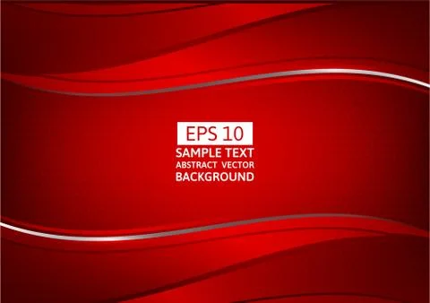 Red wave design element on dark background abstract vector Stock Illustration