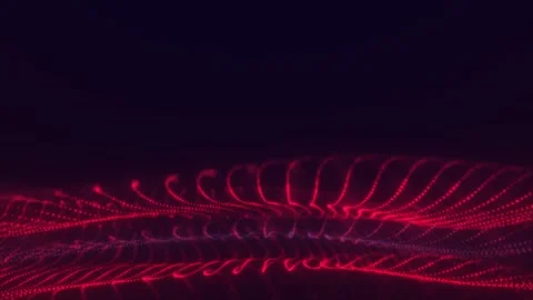 Red Wave Flow Stock Footage 297236803