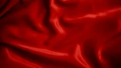 Ripples on a Red Silk Fabric · Free Stock Photo