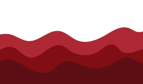 Red Wave Layers  Abstract Horizontal Gradient Hill Background 스톡 일러스트