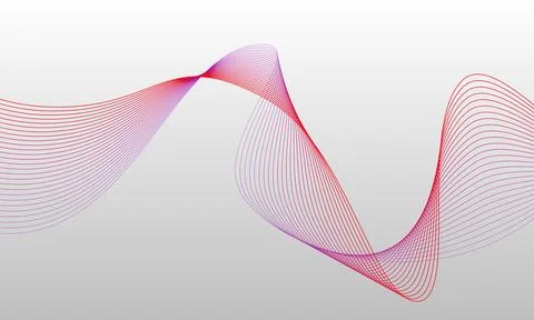 Red wave line background Illustrazione stock