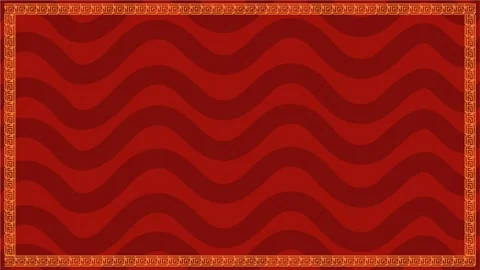Red wave pattern background inspired by Chinese traditional design Video stock 318734175