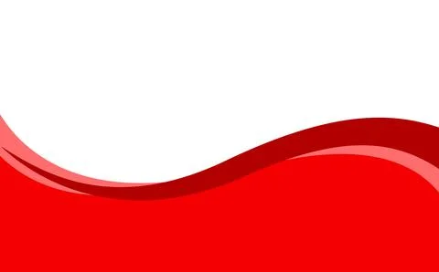 Red wave stripe for banner, wave graphic for corner border, wave curve for .. Stock Illustration