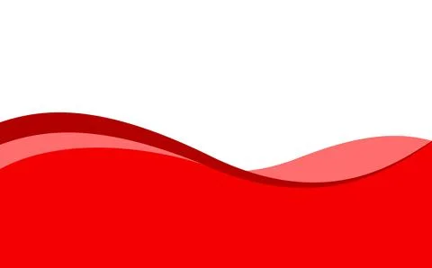 Red wave stripe for banner, wave graphic for corner border, wave curve for .. Stock Illustration