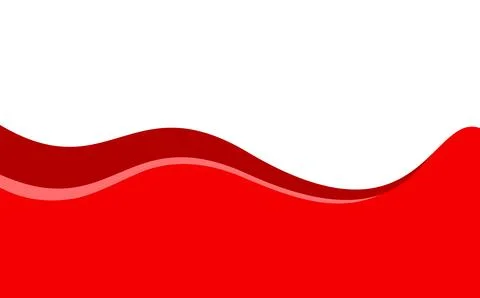Red wave stripe for banner, wave graphic for corner border, wave curve for .. Stock Illustration