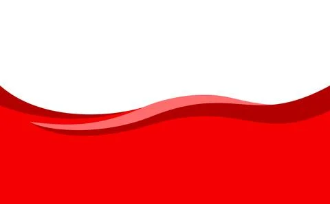 Red wave stripe for banner, wave graphic for corner border, wave curve for .. Stock Illustration