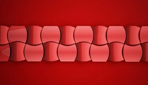 Red waves background rendered Stock Illustration