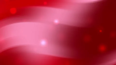 Red waves glow softly with scattered light points Video stock 297619033