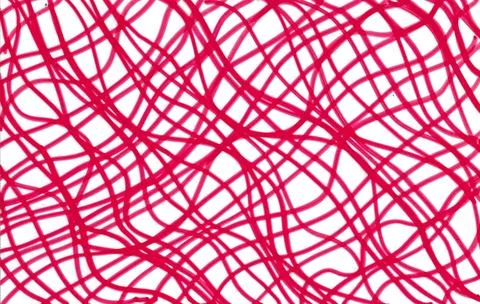 Red waves markers pen drawing, design Illustrazione stock